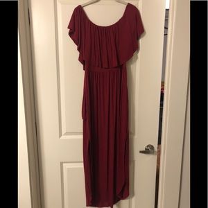 Off the shoulder maxi dress
